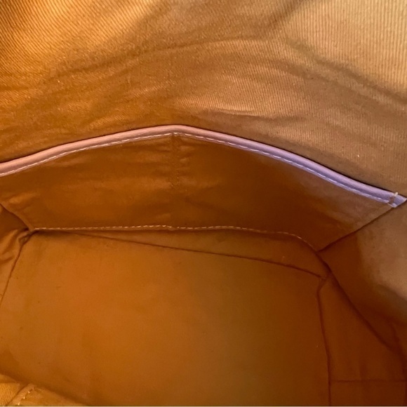 VIA REPUBBLICA LEATHER DRAWSTRING NEUTRAL SHOULDER HOBO BAG EUC - Picture 12 of 12